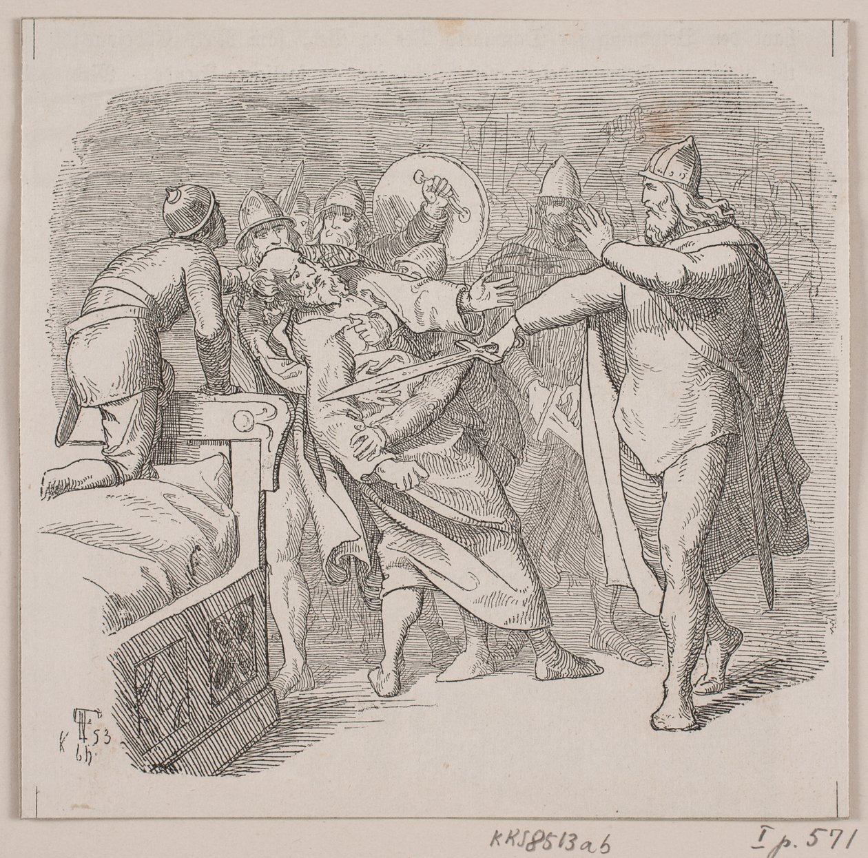 Illustration til "Mellemriget og opløsningstilstanden" af Lorenz Frølich