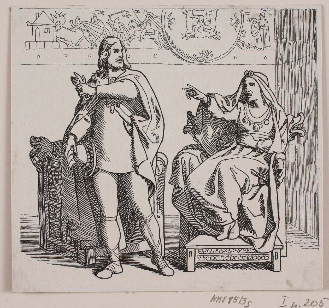 Illustration til "Svend Tveskægs tog til England og slaget ved Svold" af Lorenz Frølich
