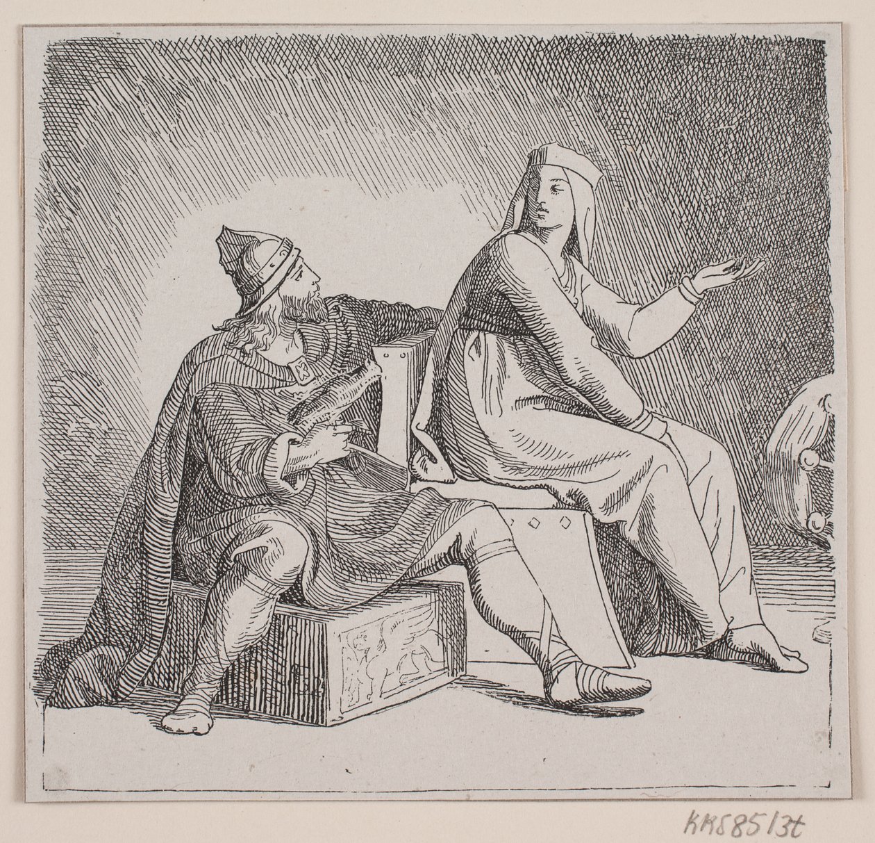Illustration til "Svend Tveskægs tog til England og slaget ved Svold" af Lorenz Frølich