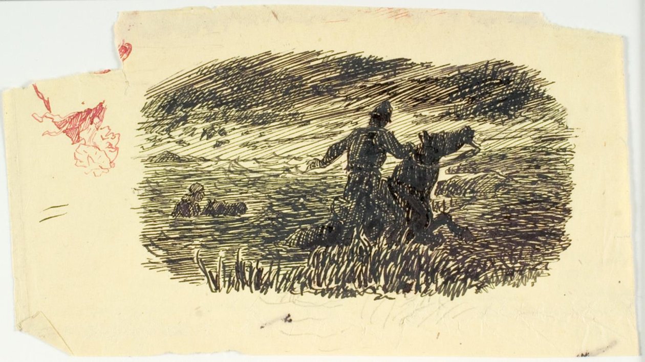 To ryttere, der rider op fra havet af Lorenz Frølich