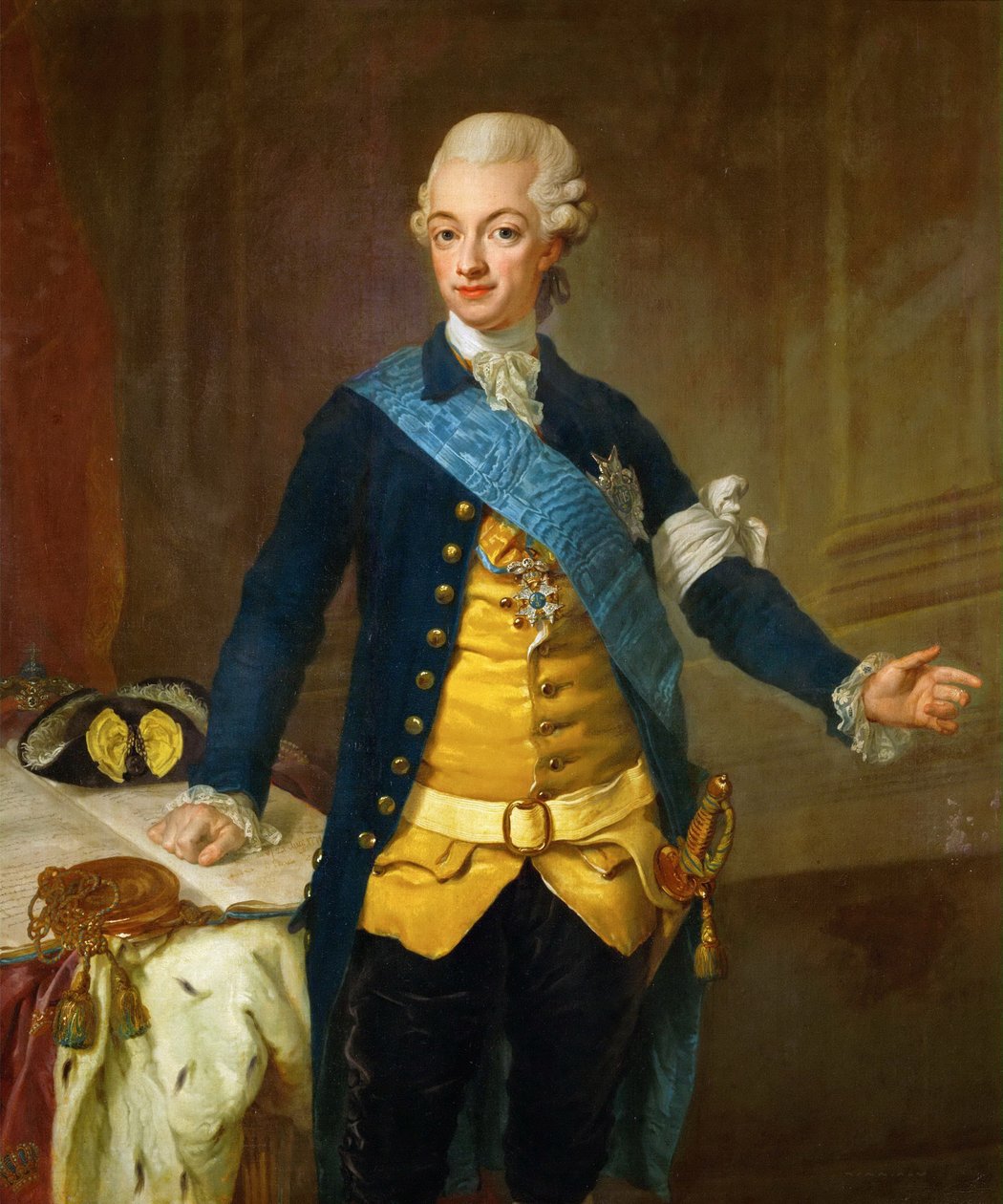 Portræt af Gustav III af Sverige, 1771 af Lorenz II Pasch