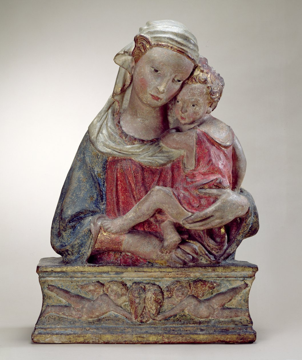 Madonna og barn (malet terracotta) af Lorenzo Ghiberti