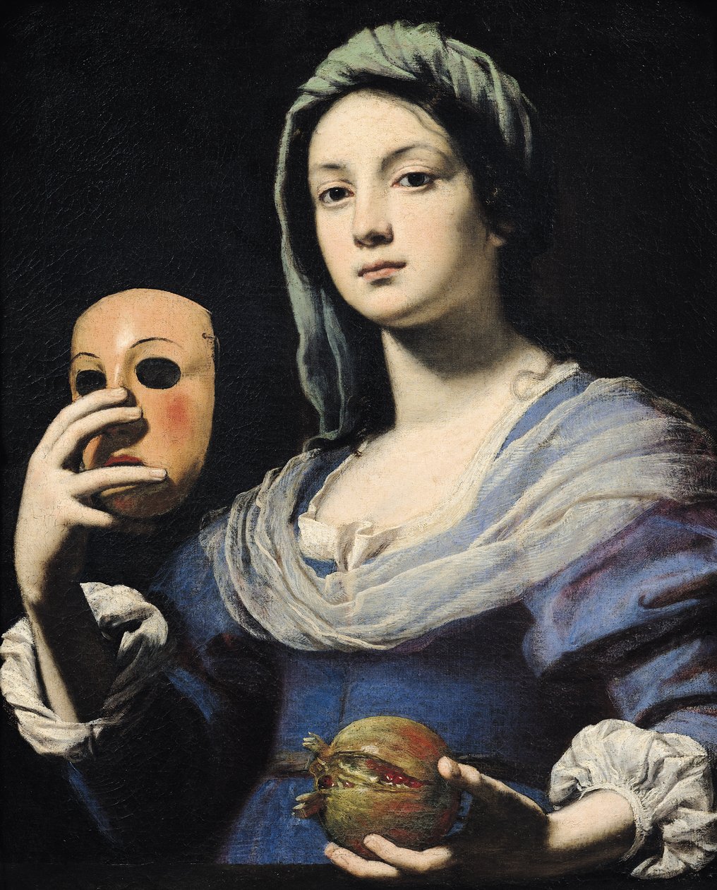 Kvinde med maske af Lorenzo Lippi