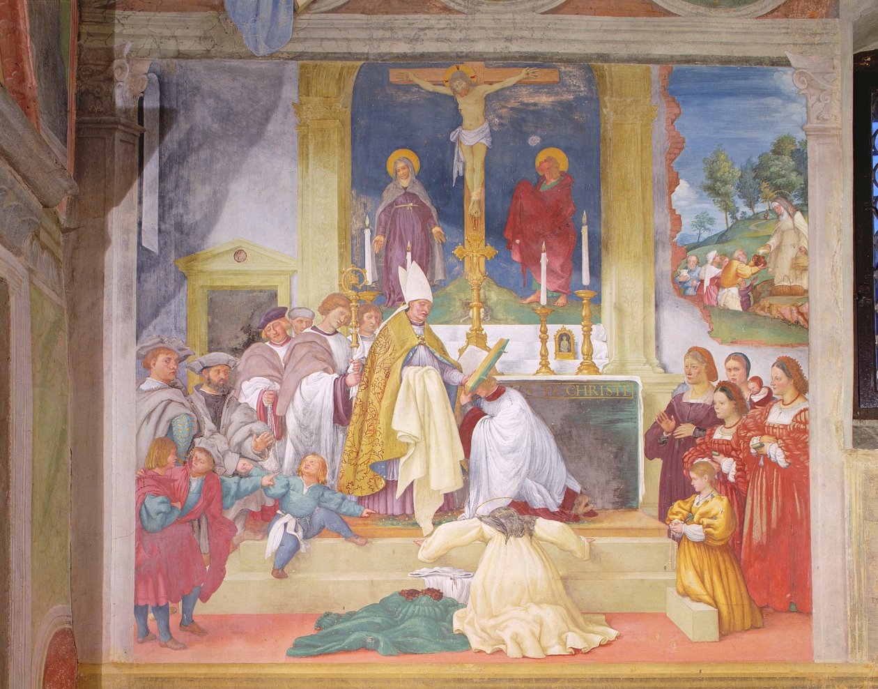 Saint Brigidas beklædning, 1524 af Lorenzo Lotto
