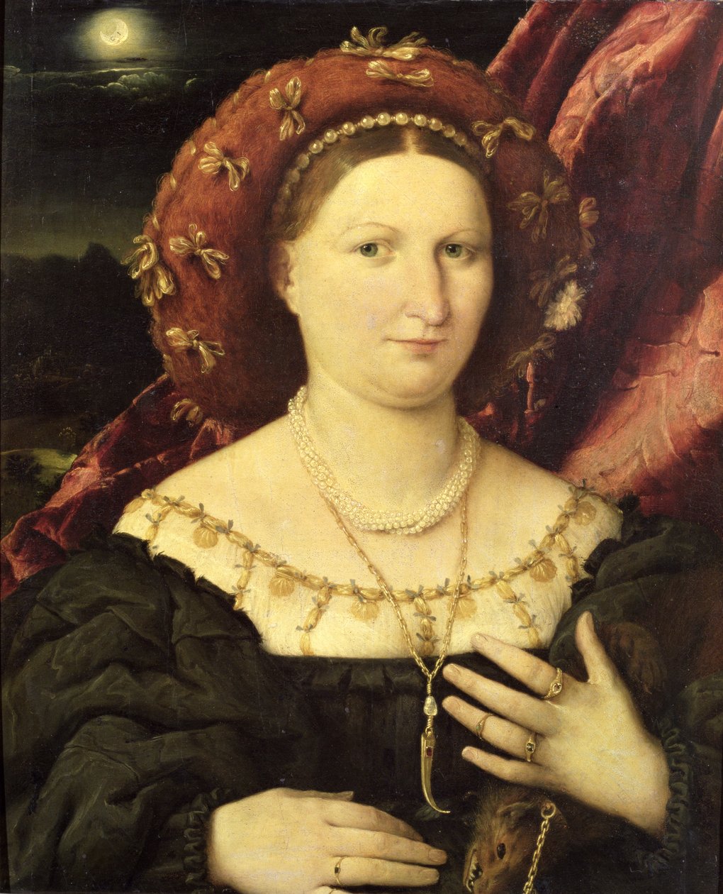 Portræt af Lucina Brembati, ca. 1523 af Lorenzo Lotto