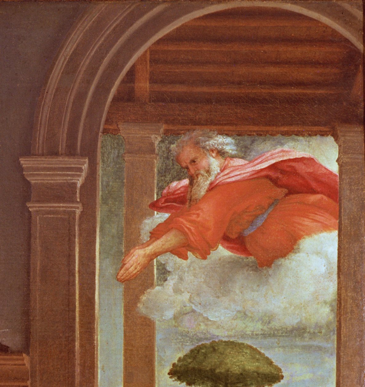 Bebudelsen, ca. 1534-35 (detalje af 215996) af Lorenzo Lotto