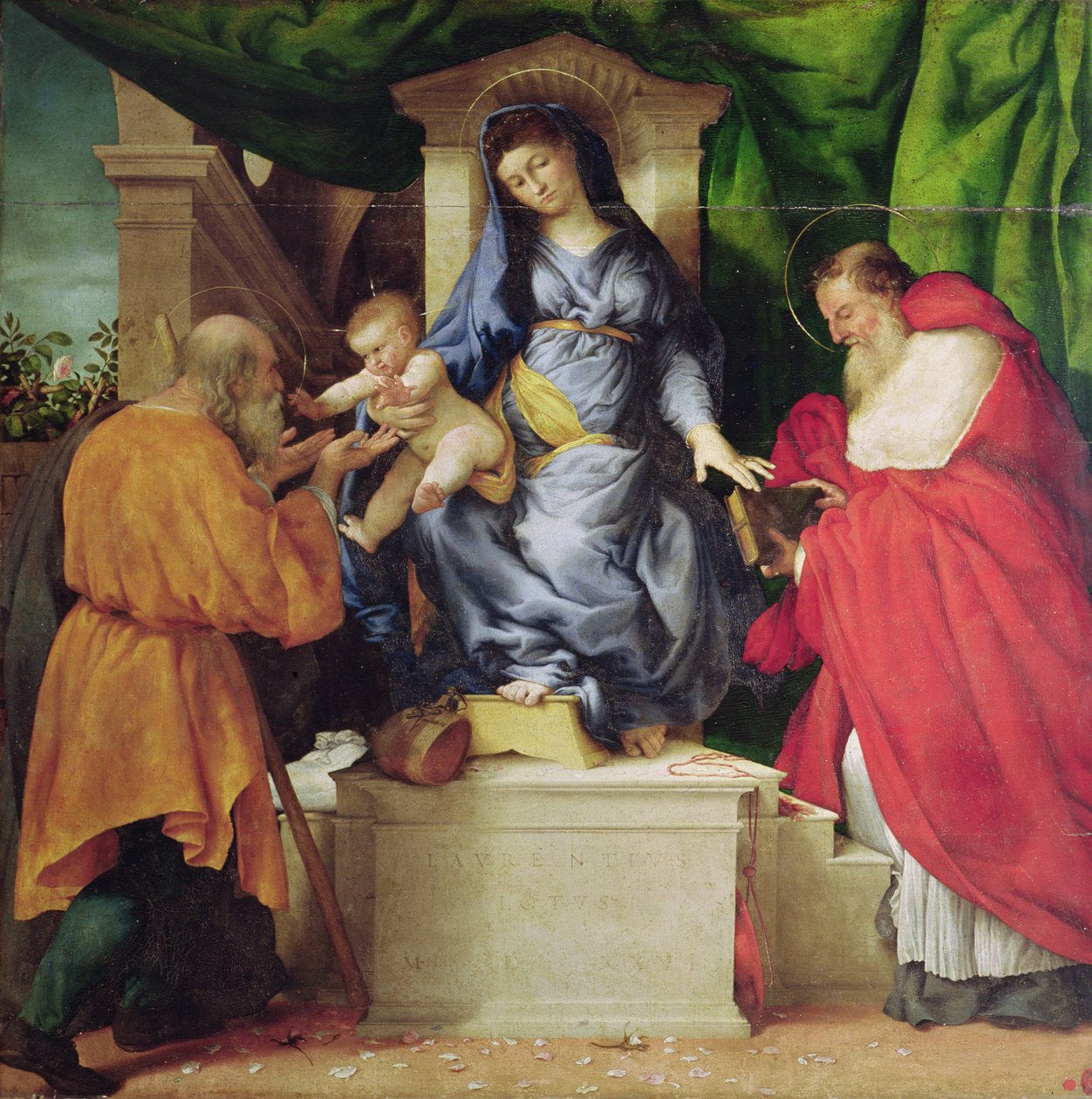Rosernes Madonna, 1526 af Lorenzo Lotto