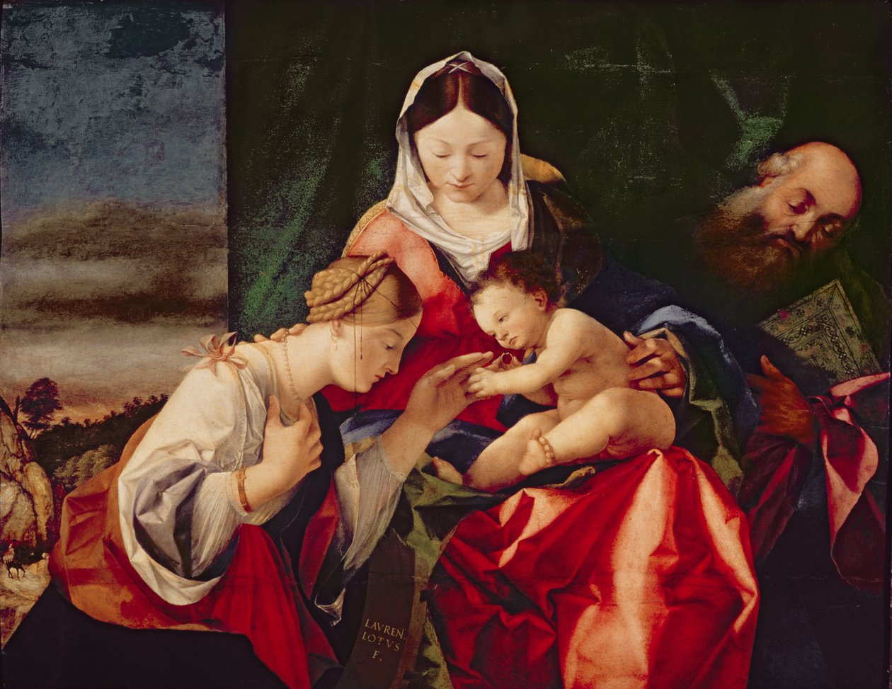 Sankt Katarinas mystiske ægteskab, 15058 af Lorenzo Lotto