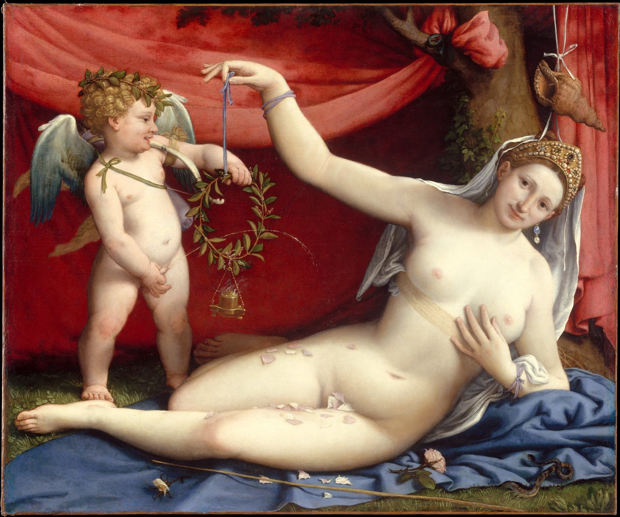 Venus og Amor Venus og Amor af Lorenzo Lotto