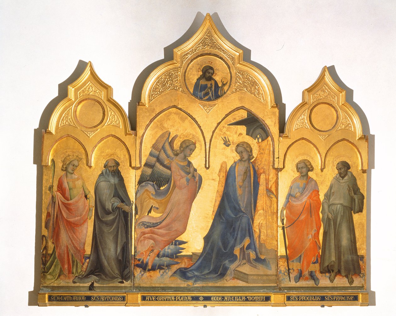 Bebudelse med hellige (tempera på panel) af Lorenzo Monaco