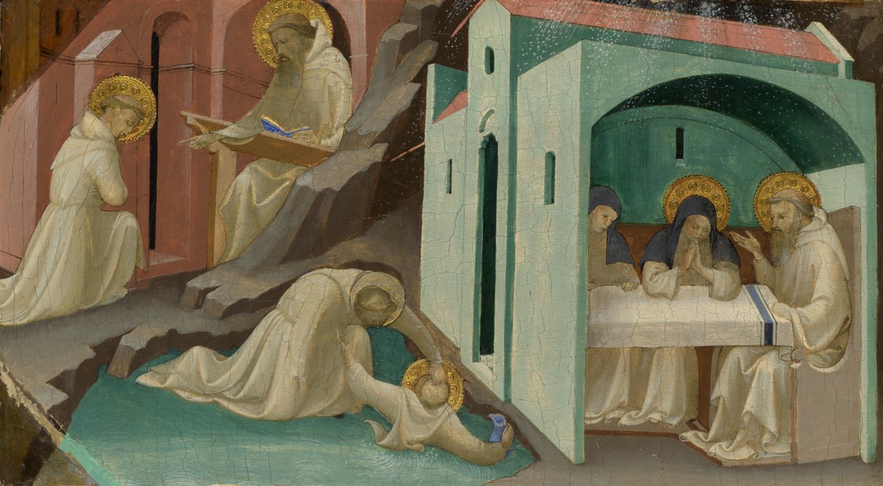 Incidents in the Life of Saint Benedict, 1409, London NG af Lorenzo Monaco