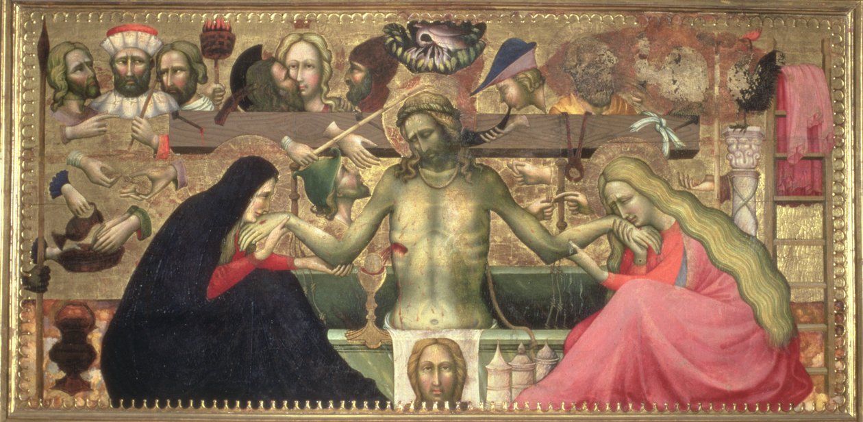 Man of Sorrows med instrumenter af lidenskab, 1404 (tempera på panel) af Lorenzo Monaco