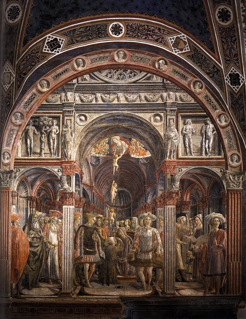 Grundlæggelsen af ​​Spedale di Santa Maria della Scala af Lorenzo di Pietro Vecchietta