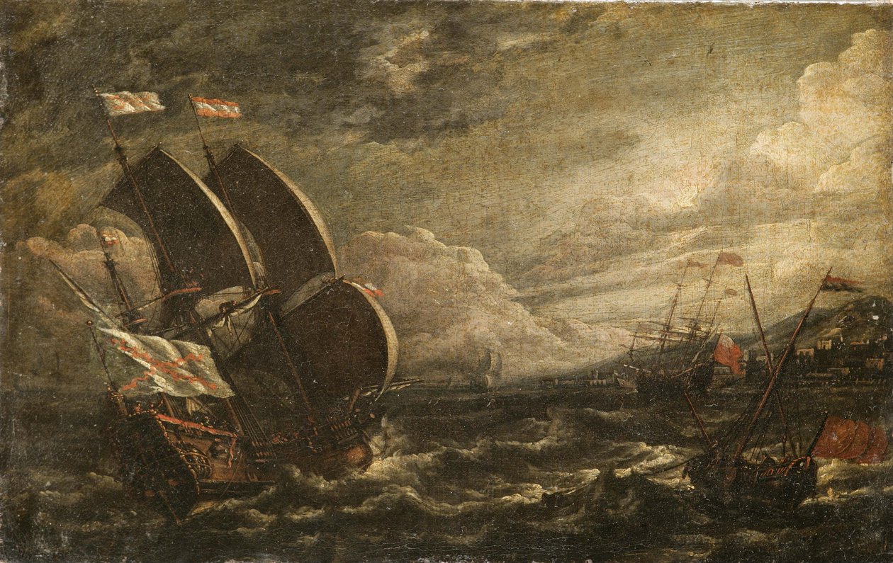 En storm på havet af Lorenzo a Castro