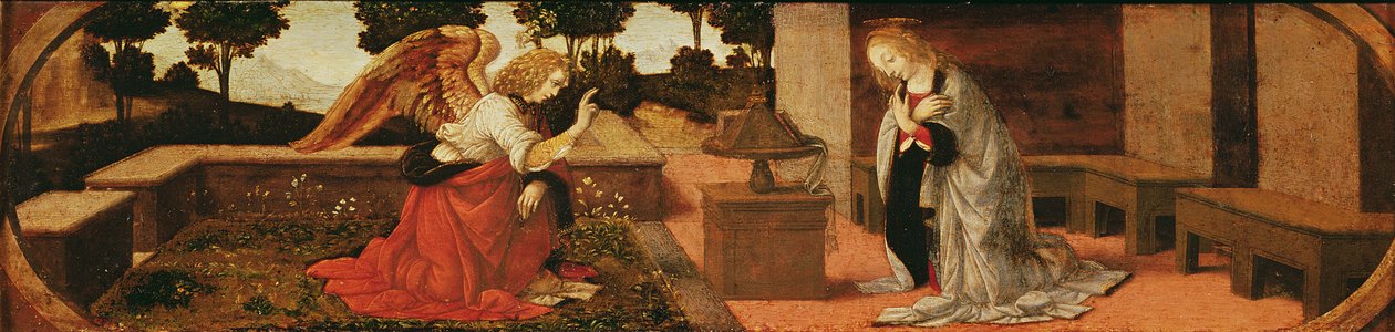 Bebudelsen, predellapanel fra en altertavle, 1478-85 af Lorenzo di Credi