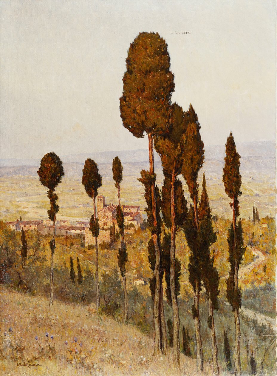 San Francesco, Assisi (olie på lærred) af Lorenzo Cecconi