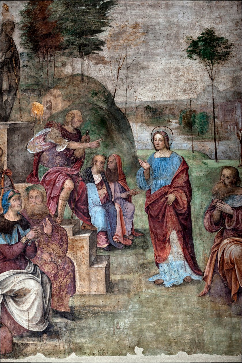 Life of St. Cecile: Trial of St. Cecilia, detalje (fresco af Lorenzo Costa