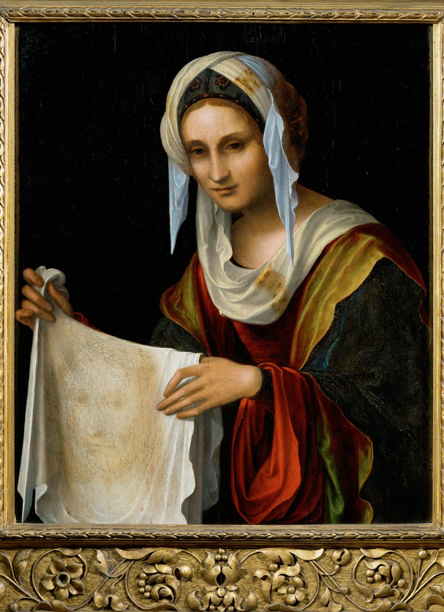 Sankt Veronica, slutningen af det 15. århundrede (maleri på træ) af Lorenzo Costa