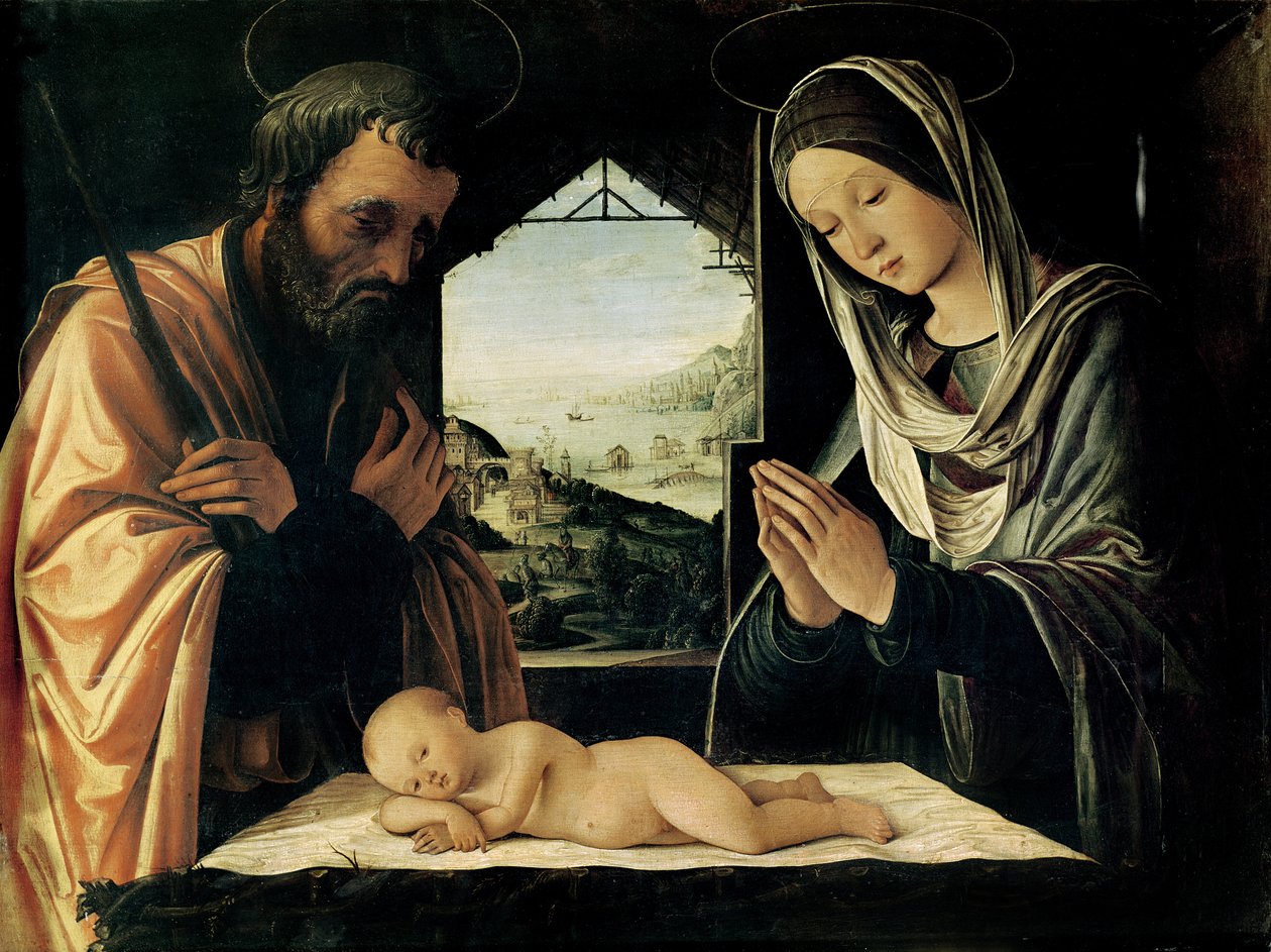 Fødselen, c.1490 af Lorenzo Costa