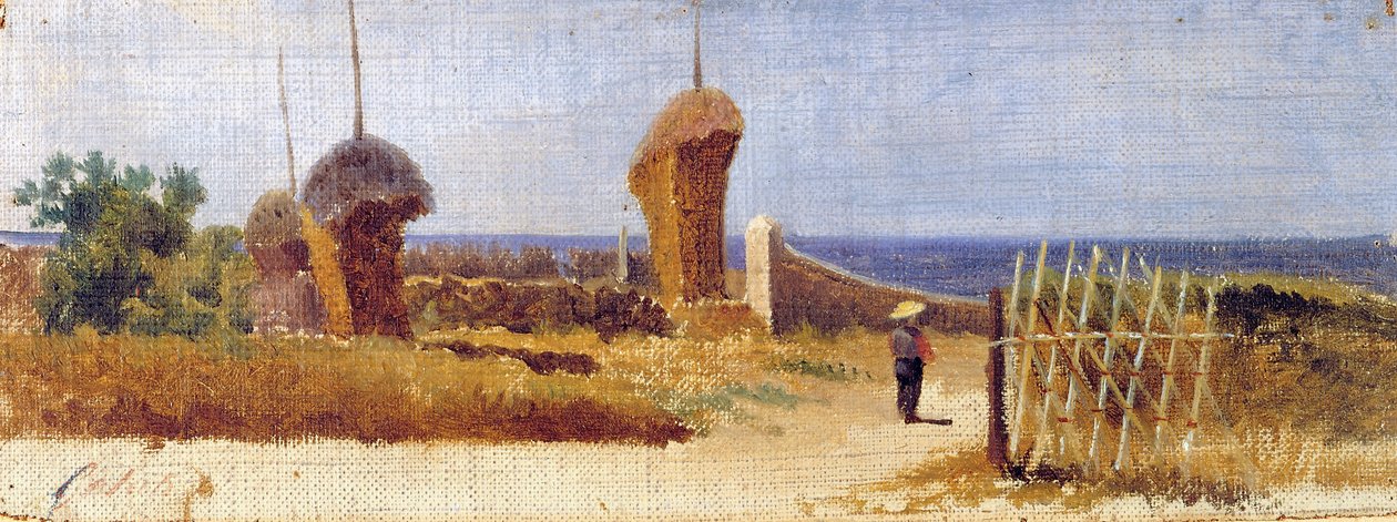 Castiglioncello, ca. 1862-63 (olie på lærred på pap) af Lorenzo Gelati