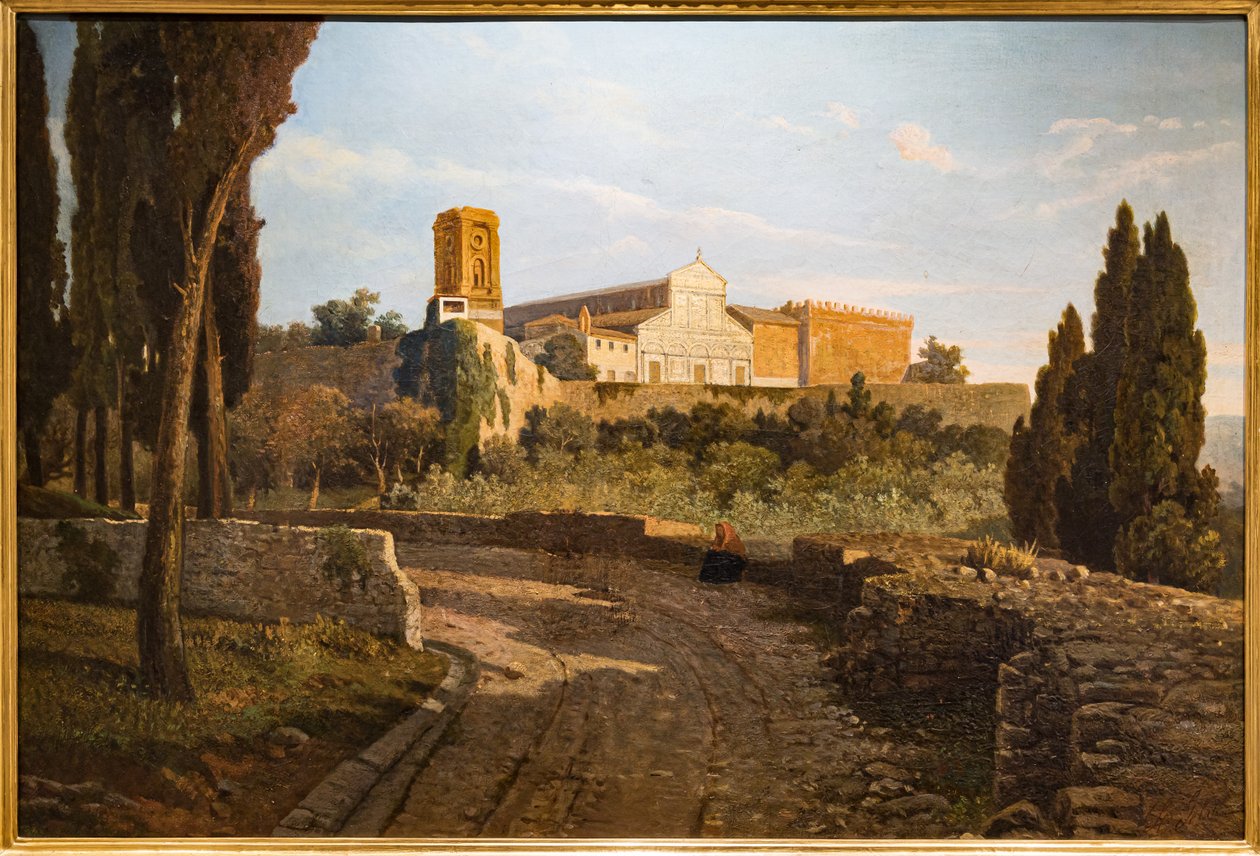 Udsigt over kirken St. Miniato al Monte af Lorenzo Gelati