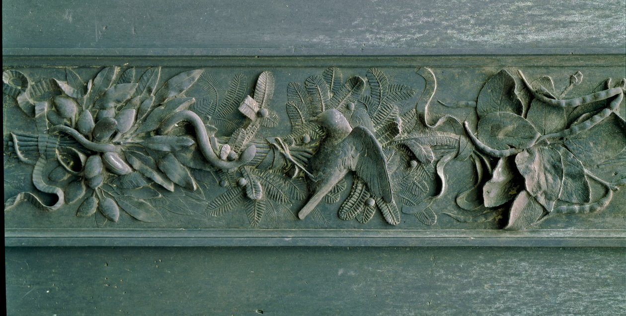 Skulpturel ramme, detalje af den nordlige port. Lavt relief bronze af Lorenzo Ghiberti