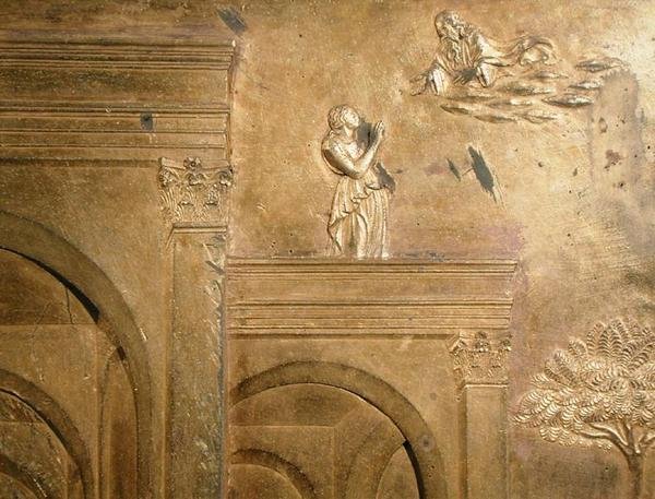 Historien om Jakob og Esau, detalje fra det originale panel fra østdørene i døbefonten af Lorenzo Ghiberti