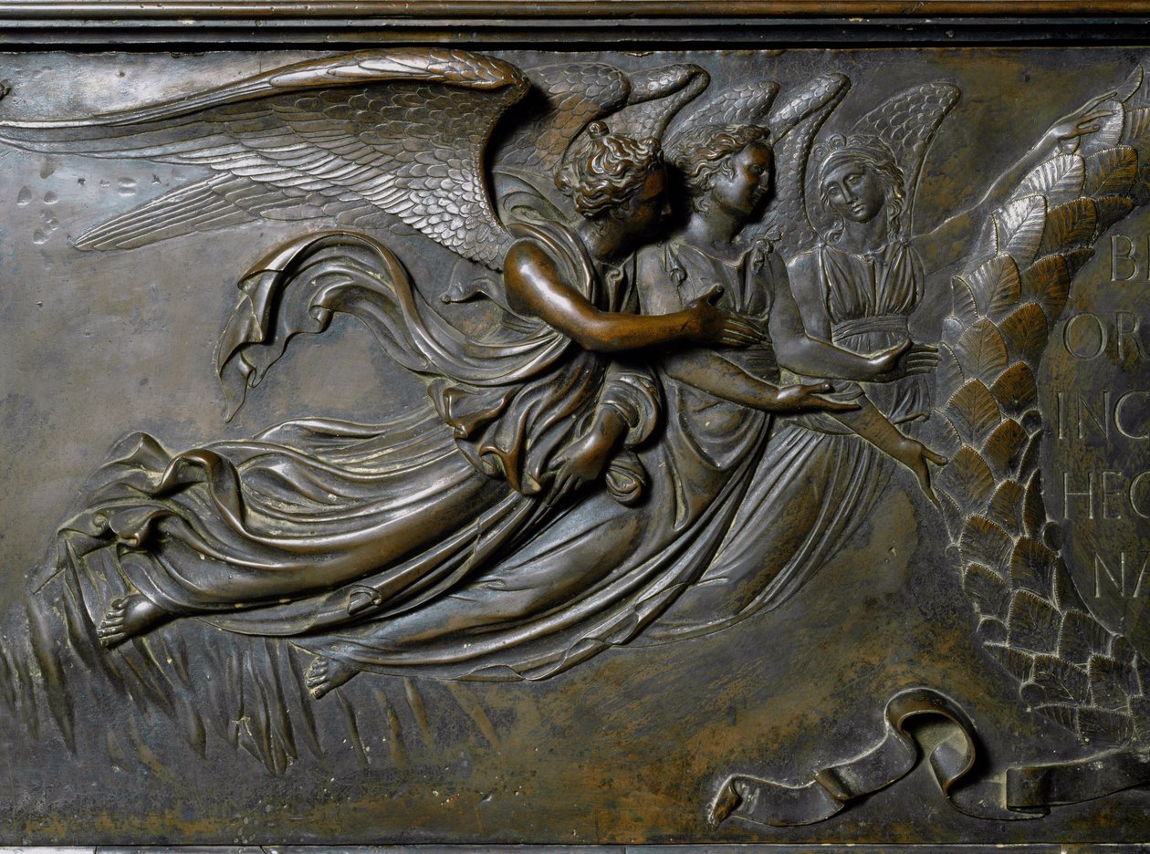 To engle, detalje af Sankt Zenobes relikvieskrin. (Bronze relief, 1432-1442) af Lorenzo Ghiberti