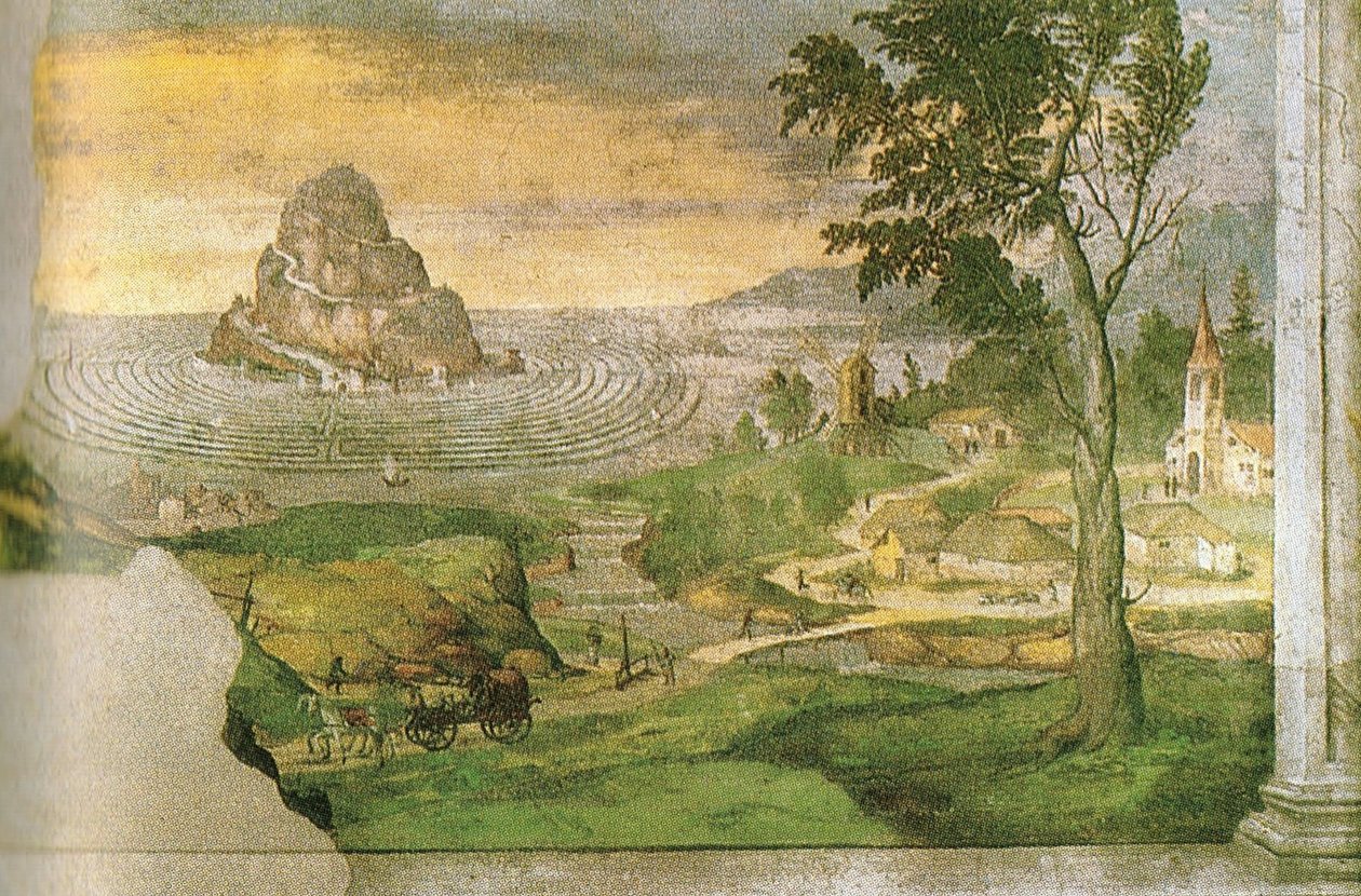 Olympus, omgivet af en labyrint af Lorenzo Leonbruno
