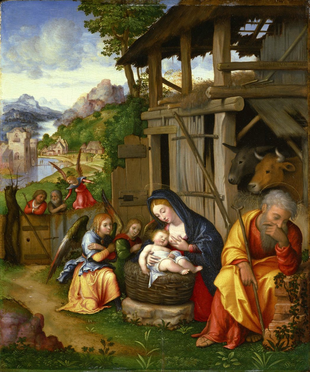 Fødsel, ca 1515 af Lorenzo Leonbruno