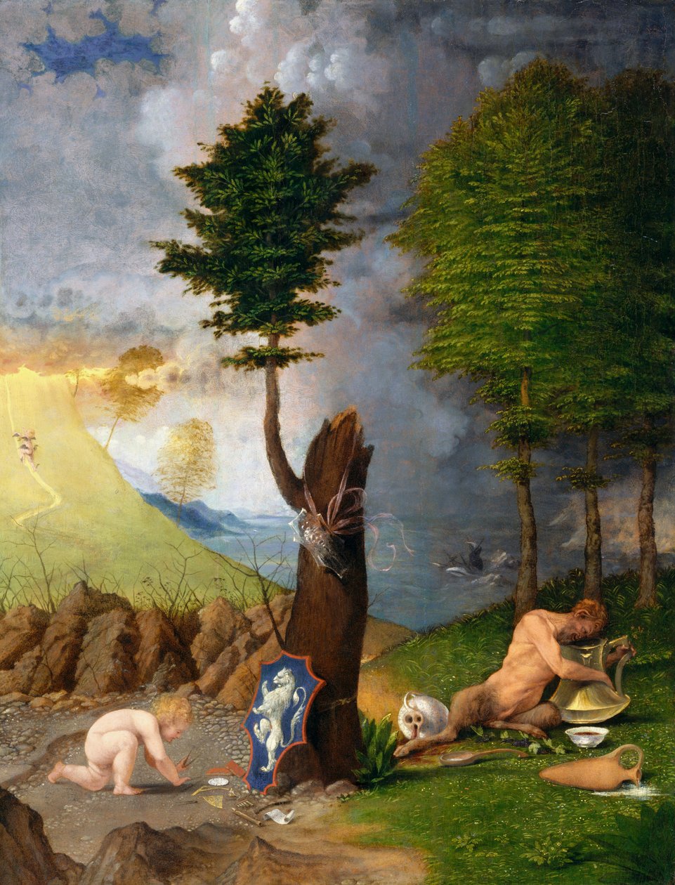 Allegori om dyd og last af Lorenzo Lotto