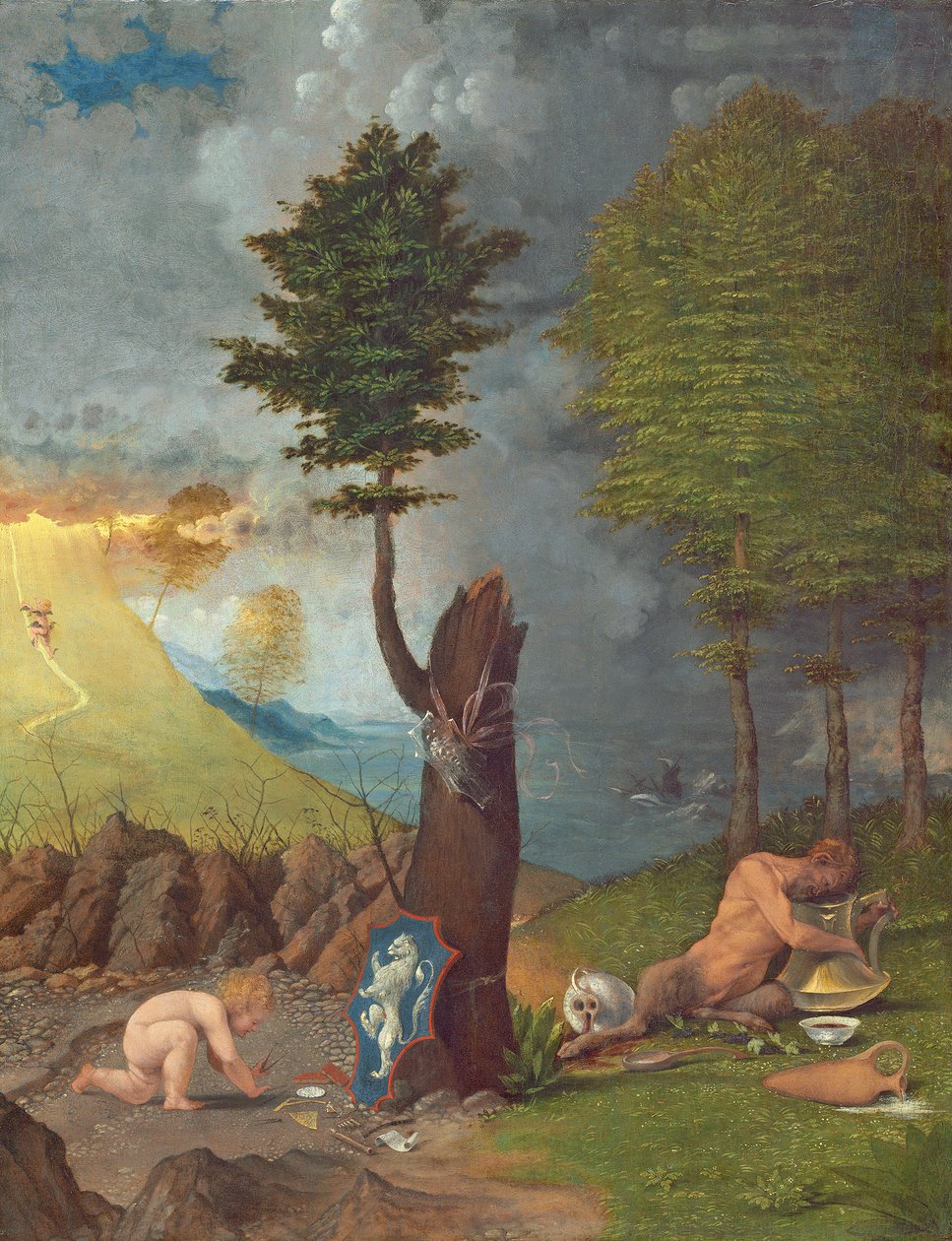 Allegori om dyd og last af Lorenzo Lotto