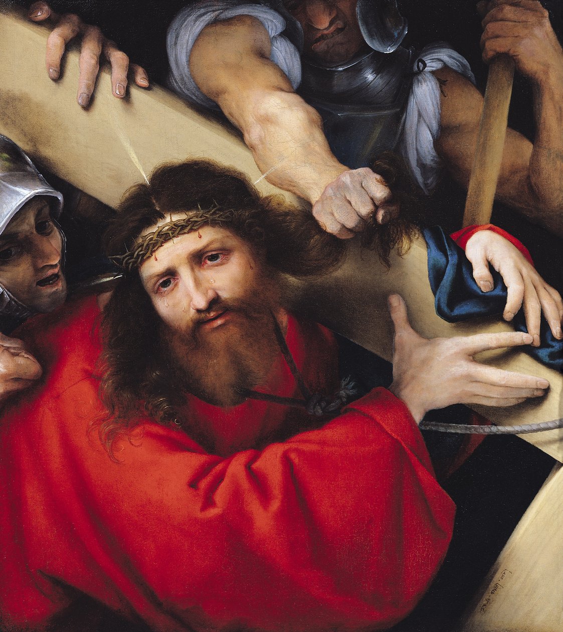 Kristus bærer korset, 1526 af Lorenzo Lotto