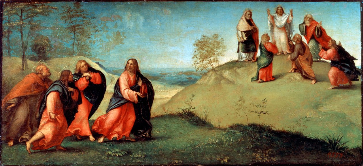 Kristus leder apostlene til Tabor-bjerget, 1512. af Lorenzo Lotto