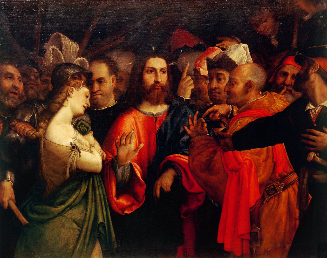 Kristus og horfruen af Lorenzo Lotto