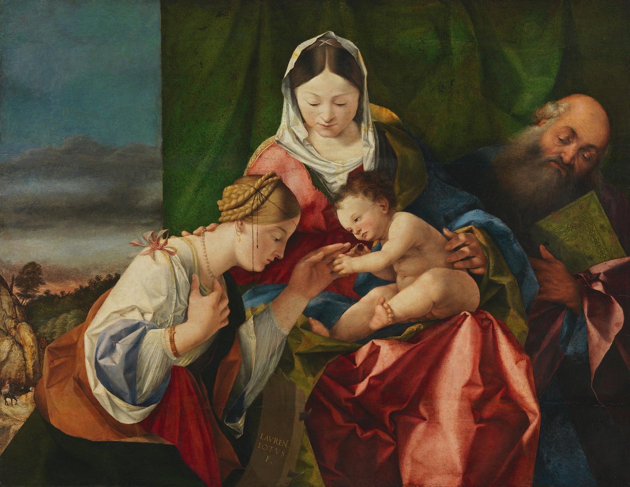 Den hellige Katarinas mystiske bryllup af Lorenzo Lotto