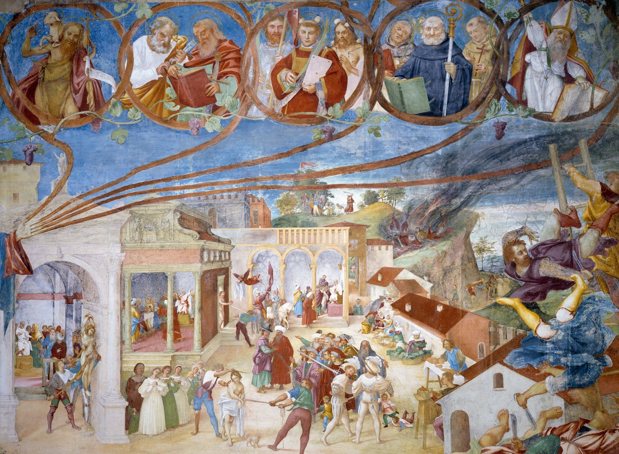 Martyrium of Saint Barbara, detalje fra Stories of Saint Barbara af Lorenzo Lotto