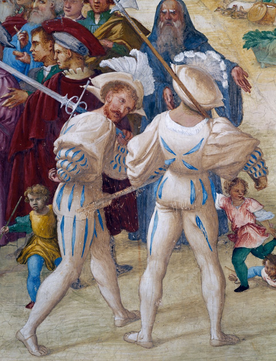 Martyrium of Saint Barbara, detaljer fra historierne om Saint Barbara af Lorenzo Lotto
