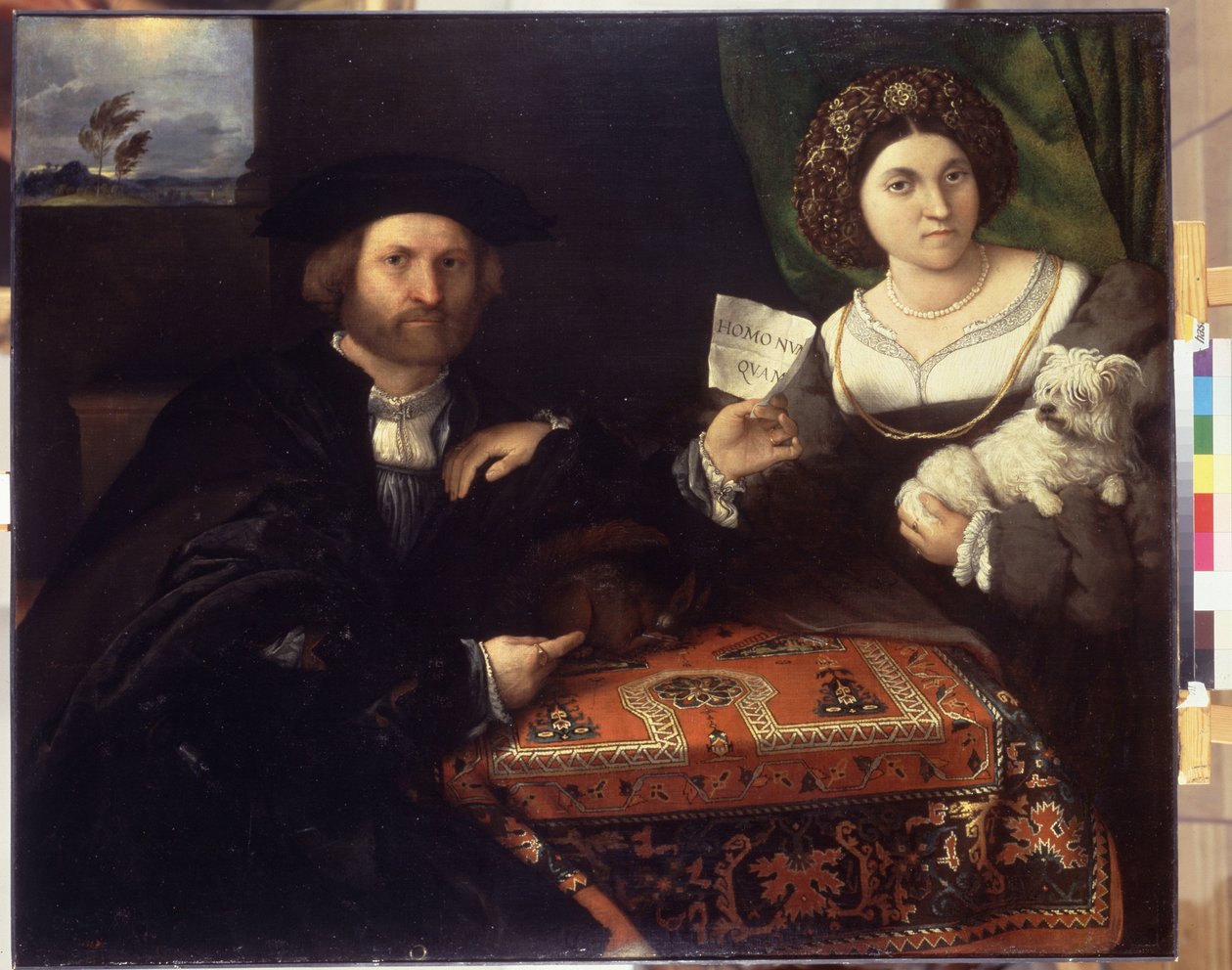 Familieportræt. Maleri af Lorenzo Lotto (1480-1556), ca. 1523. Olie på lærred. Venetiansk kunst fra renæssancen. Eremitagemuseet, Sankt Petersborg af Lorenzo Lotto