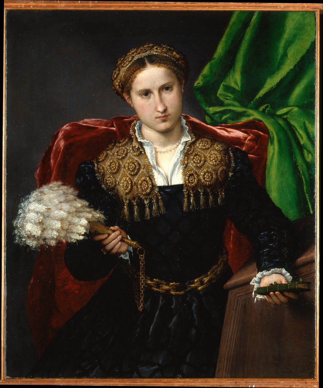 Portræt af Laura da Pola af Lorenzo Lotto