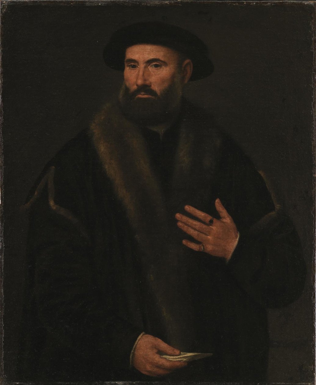 Portræt af en mand af Lorenzo Lotto