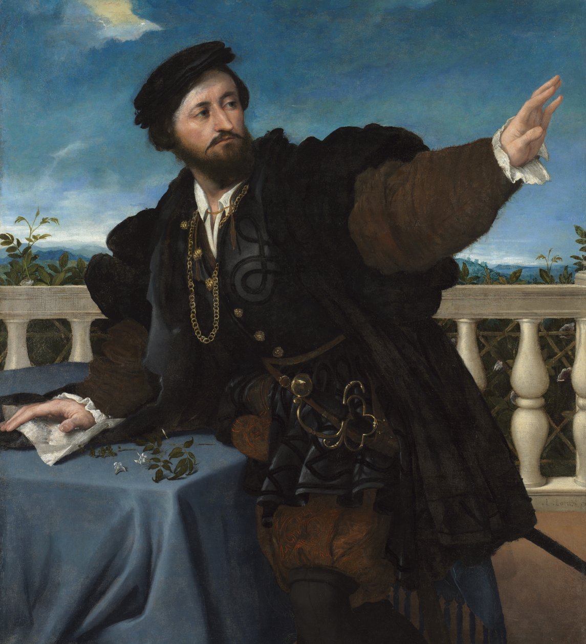 Portræt af en mand, muligvis Girolamo Rosati, 1533-34 af Lorenzo Lotto