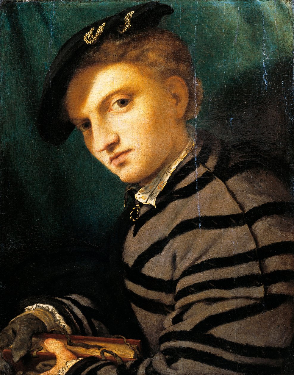 Portræt af ung mand af Lorenzo Lotto (1480 ca. 1556), olie på panel, ca. 1526 af Lorenzo Lotto