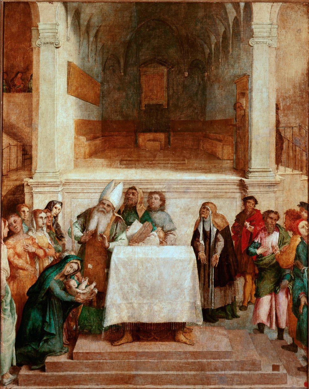 Præsentation ved tempelmaleriet af Lorenzo Lotto (ca. 1480-1556) 1554-1556 Dim. 170x157 cm Loreto, Palazzo Apostolico af Lorenzo Lotto