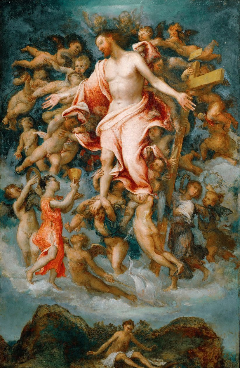 Renæssance: Kristus donerer sit blod - Kristus giver sit blod af Lotto, Lorenzo (1480-1556) af Lorenzo Lotto