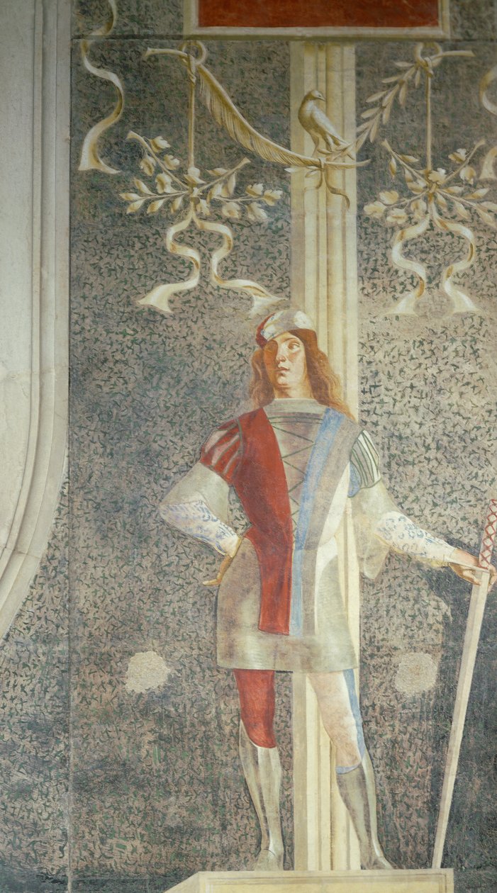 Senator Augustine Onigos gravsten, af Lorenzo Lotto (ca 1480-1556), Detalje af figuren på siden, San Nicolo-kirken, Treviso af Lorenzo Lotto