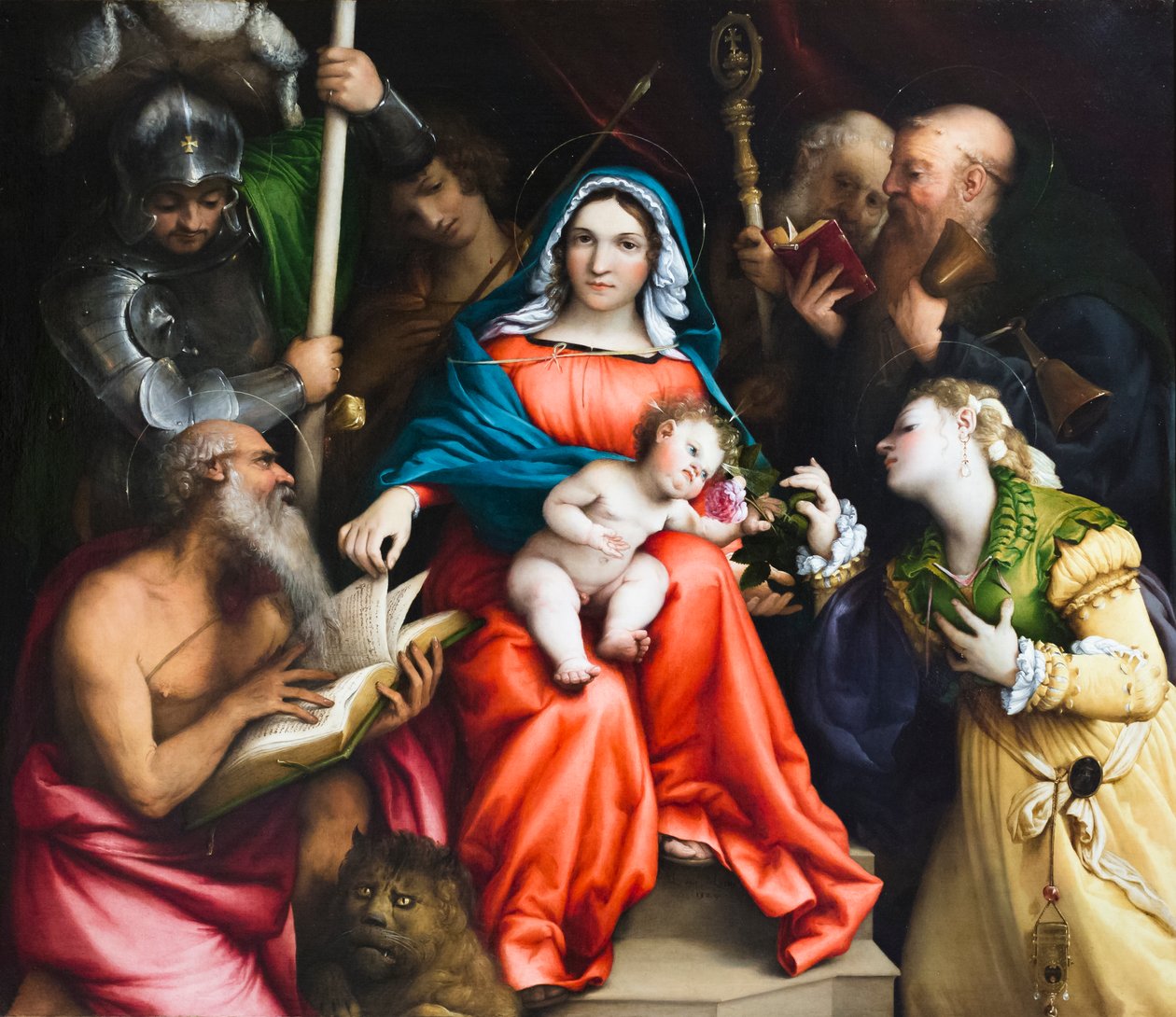 Sankt Katarina af Alexandrias mystiske ægteskab af Lorenzo Lotto