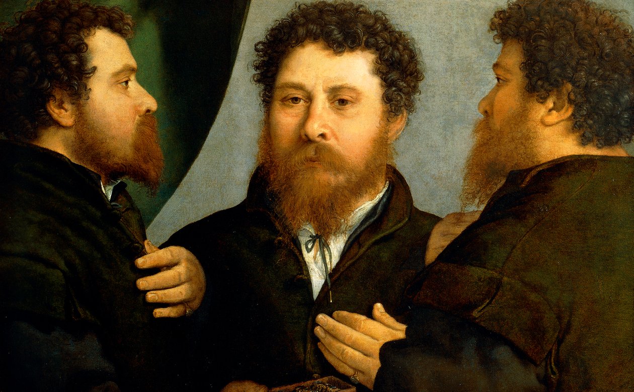 Tredobbelt portræt af guldsmed af Lorenzo Lotto (1480 ca. 1556), olie på lærred, 521x791 cm af Lorenzo Lotto