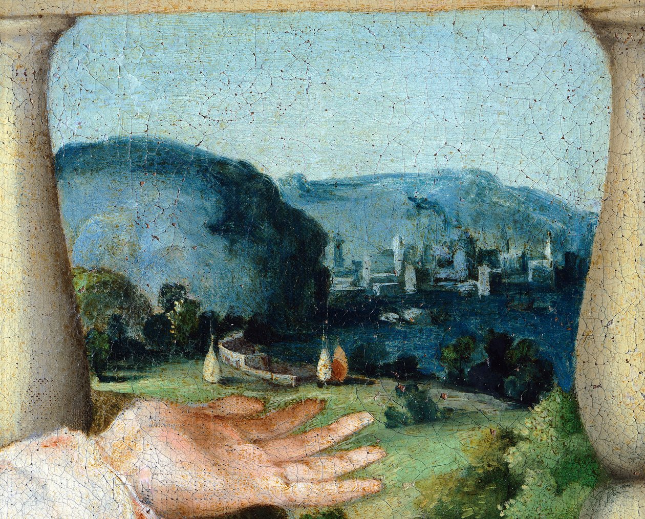 Jomfru i herlighed mellem de hellige Cosmas og Damian af Lorenzo Lotto