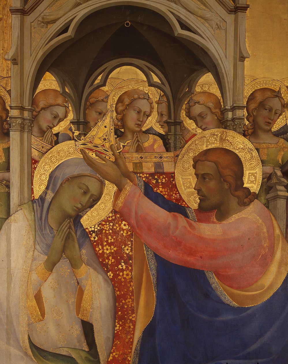 Jomfruens kroning, detalje af Lorenzo Monaco